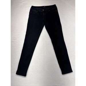1822 Denim Black High Rise Straight Leg Jeans Women's Size 29, Black